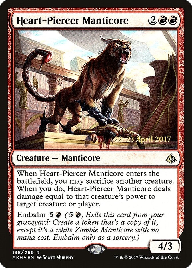 Image for Heart-Piercer Manticore (138) [Prerelease Cards]