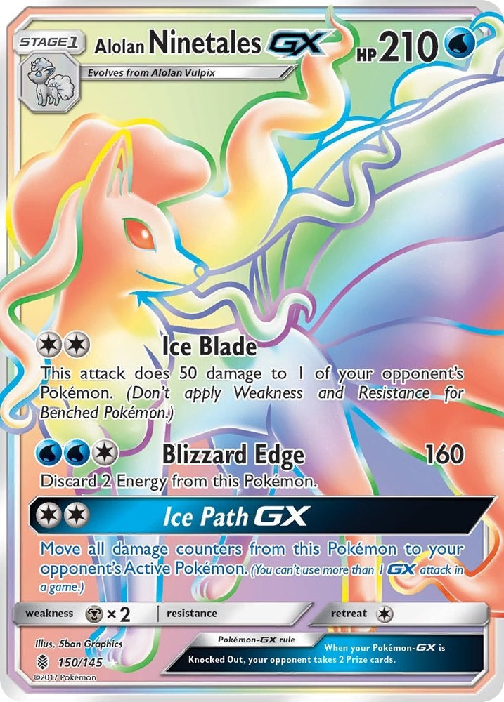 Image for Alolan Ninetales GX (Secret) (150/145) [SM - Guardians Rising]