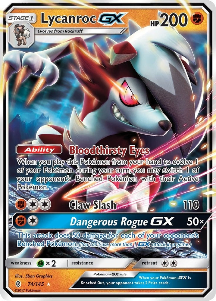Image for Lycanroc GX (74/145) [SM - Guardians Rising]