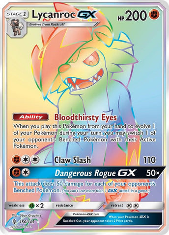 Image for Lycanroc GX (Secret) (156/145) [SM - Guardians Rising]
