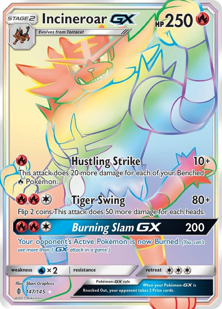 Image for Incineroar GX (Secret) (147/145) [SM - Guardians Rising]
