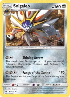 Image for Solgaleo - 87/145 (SM Guardians Rising) (087/145) - Pokemon