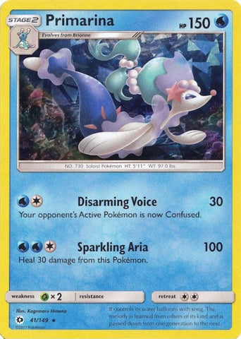 Image for Primarina - 041/149 (Cracked Ice Holo) (041/149) - Pokemon