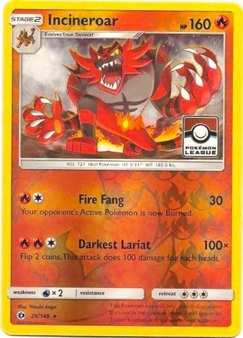 Image for Incineroar (026/149) [League & Championship Cards]
