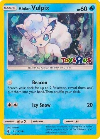 Alolan Vulpix - 21/145 (Toys R Us Promo) (021/145) (Miscellaneous Cards & Products)