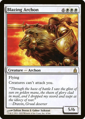 Image for Blazing Archon (4) [Ravnica: City of Guilds]