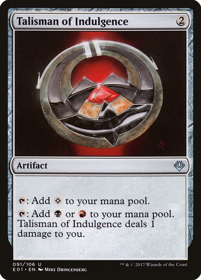Image for Talisman of Indulgence (91) [Archenemy: Nicol Bolas]