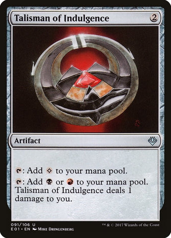 Image for Talisman of Indulgence (91) [Archenemy: Nicol Bolas]