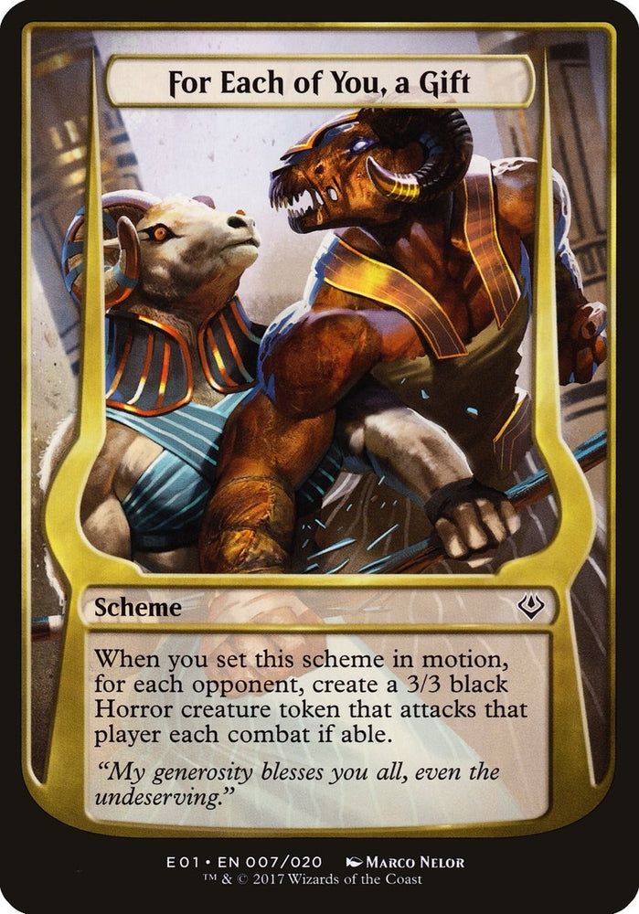 Image for For Each of You, a Gift (Archenemy: Nicol Bolas) (7) [Oversize Cards]