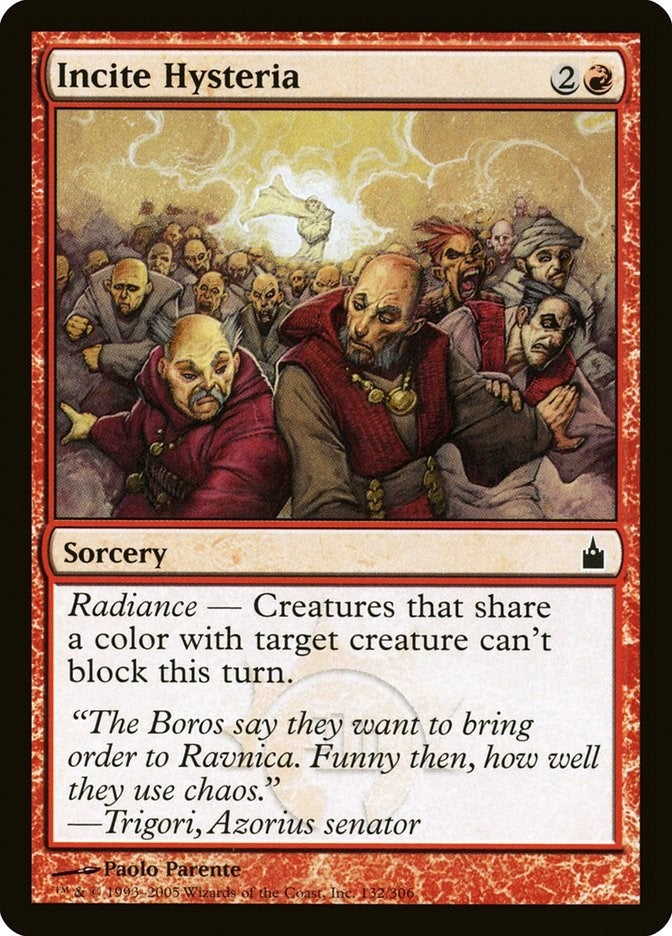 Image for Incite Hysteria (132) [Ravnica: City of Guilds]