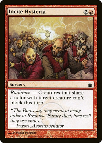 Image for Incite Hysteria (132) [Ravnica: City of Guilds]