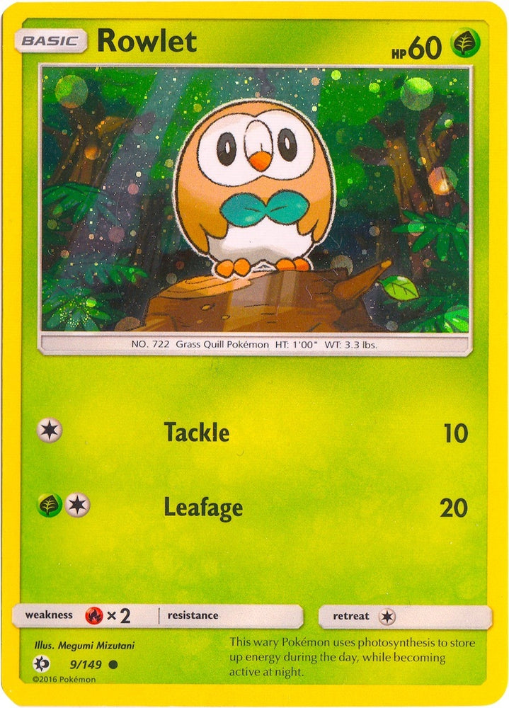 Rowlet - 9/149 (Cosmos Holo) (009/149) (Miscellaneous Cards & Products)