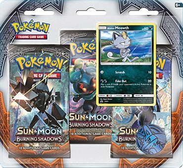 Burning Shadows 3 Pack Blister [Alolan Meowth] [SM - Burning Shadows]