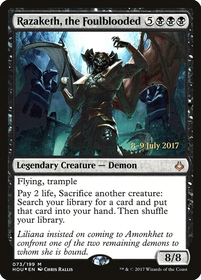 Image for Razaketh, the Foulblooded (73) [Prerelease Cards]