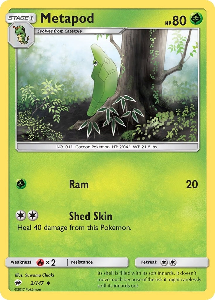Image for Metapod (2/147) [SM - Burning Shadows]