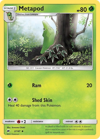 Image for Metapod (2/147) [SM - Burning Shadows]