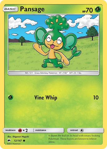 Image for Pansage (12/147) [SM - Burning Shadows]