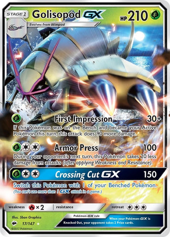 Image for Golisopod GX (17/147) [SM - Burning Shadows]