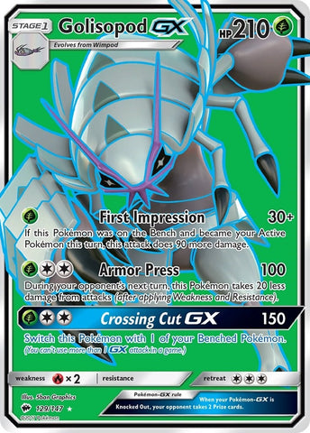 Image for Golisopod GX (Full Art) (129/147) [SM - Burning Shadows]
