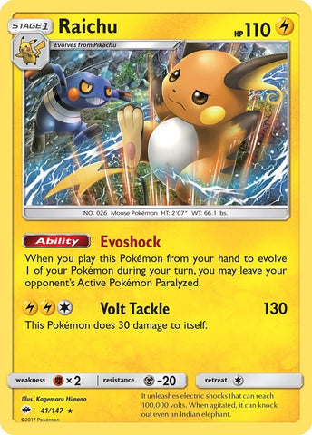 Image for Raichu (41/147) [SM - Burning Shadows]