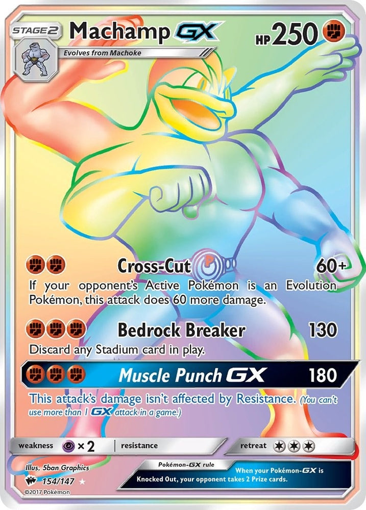 Image for Machamp GX (Secret) (154/147) [SM - Burning Shadows]