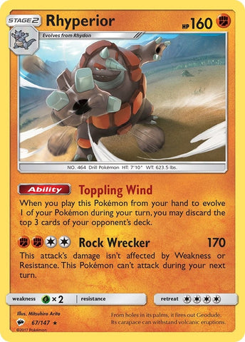 Image for Rhyperior (67/147) [SM - Burning Shadows]