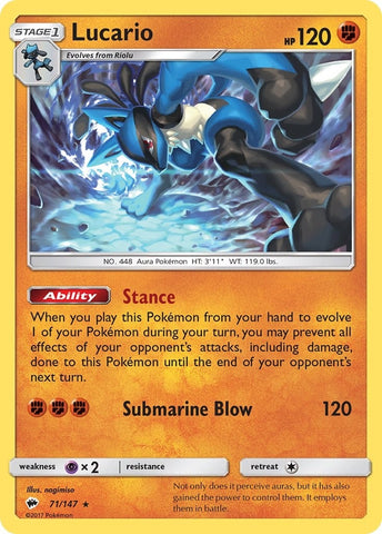 Image for Lucario (71/147) [SM - Burning Shadows]