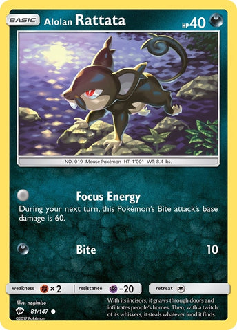 Image for Alolan Rattata (81/147) [SM - Burning Shadows]