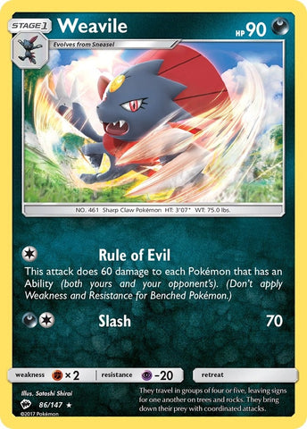 Image for Weavile (86/147) - Pokemon