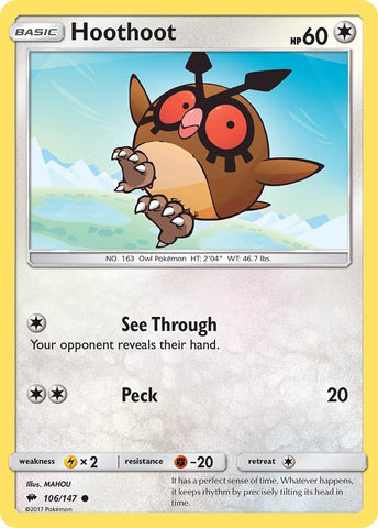 Image for Hoothoot (106/147) [SM - Burning Shadows]
