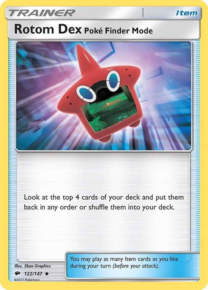 Image for Rotom Dex Poke Finder Mode (122/147) [SM - Burning Shadows]