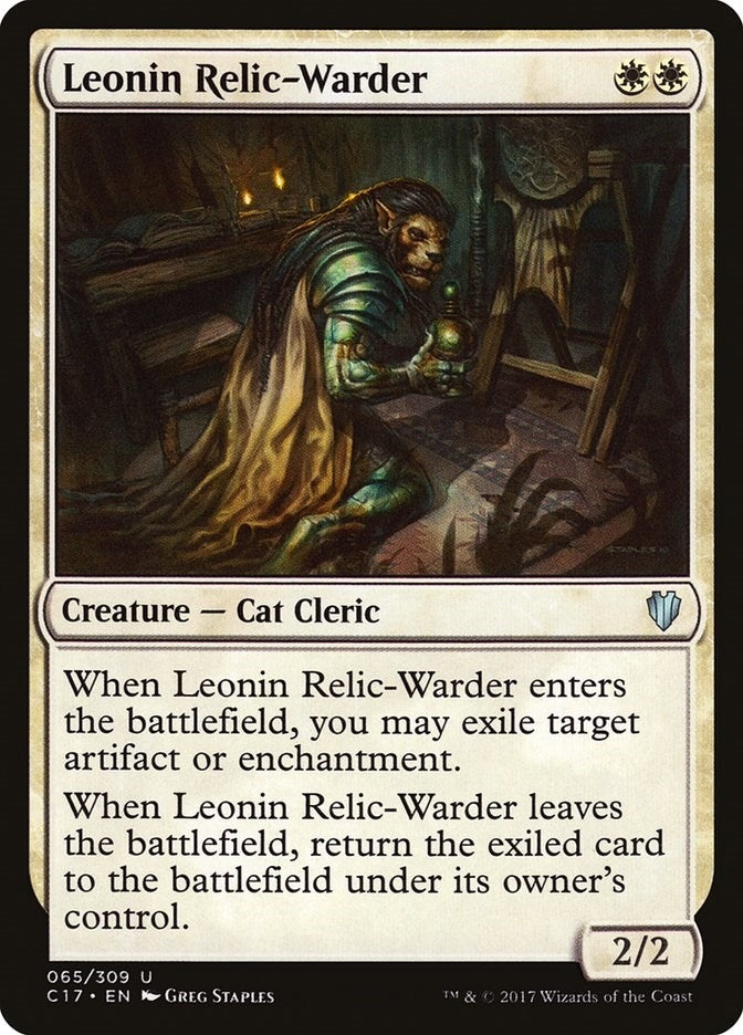 Image for Leonin Relic-Warder (65) [Commander 2017]