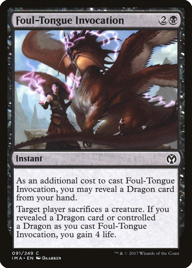 Image for Foul-Tongue Invocation (91) [Iconic Masters]