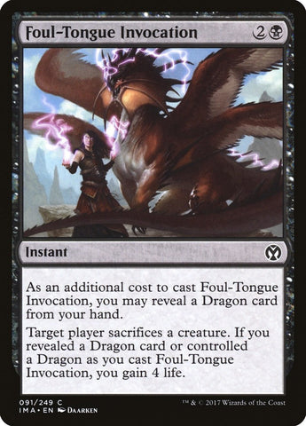 Image for Foul-Tongue Invocation (91) [Iconic Masters]