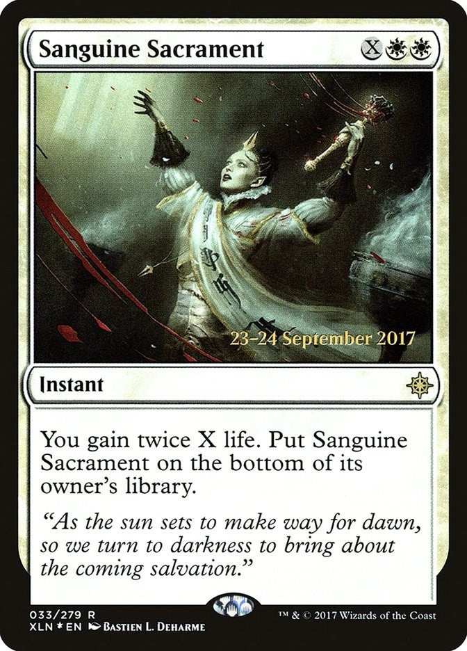 Image for Sanguine Sacrament (33) [Prerelease Cards]