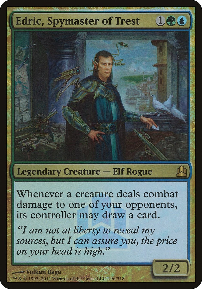 Image for Edric, Spymaster of Trest (Commander Launch Promo) (196) [Oversize Cards]