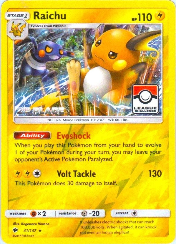 Image for Raichu (041/147) [League & Championship Cards]