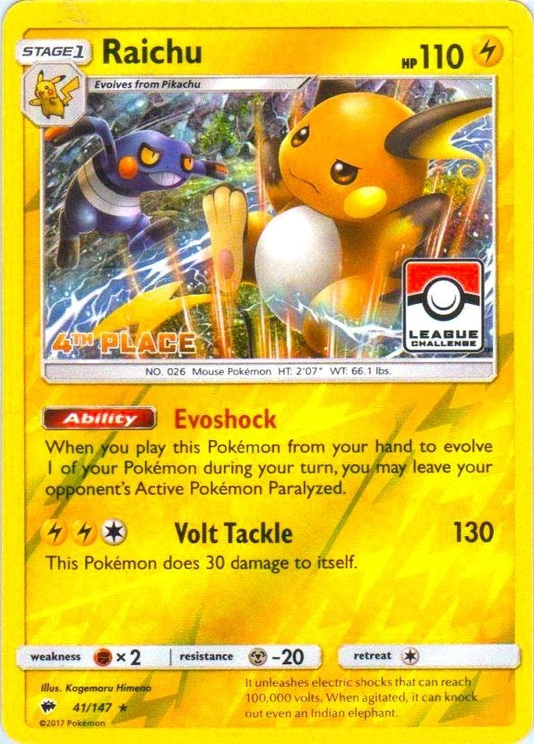 Image for Raichu (041/147) [League & Championship Cards]