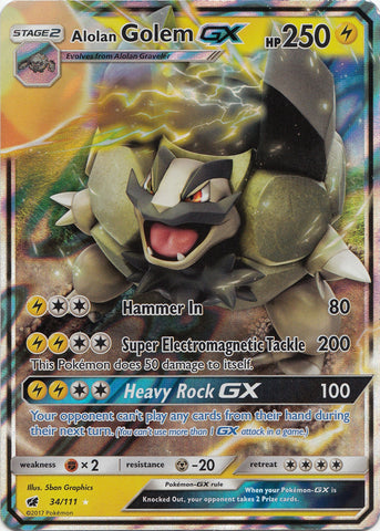 Image for Alolan Golem GX (34/111) [SM - Crimson Invasion]