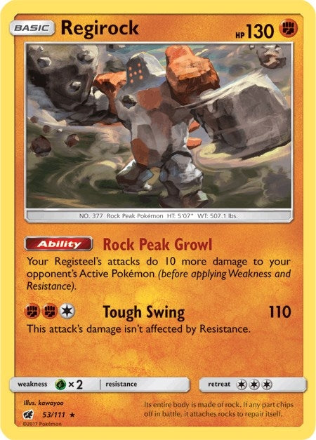Image for Regirock (53/111) [SM - Crimson Invasion]