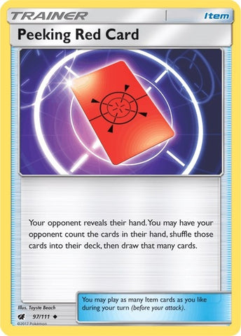 Image for Peeking Red Card (97/111) [SM - Crimson Invasion]