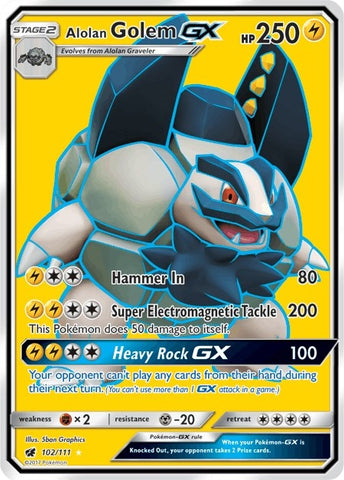 Image for Alolan Golem GX (Full Art) (102/111) [SM - Crimson Invasion]