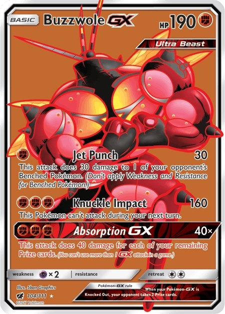 Image for Buzzwole GX (Full Art) (104/111) [SM - Crimson Invasion]