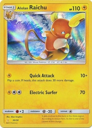 Image for Alolan Raichu (#30 Holofoil) (30/30) - Pokemon
