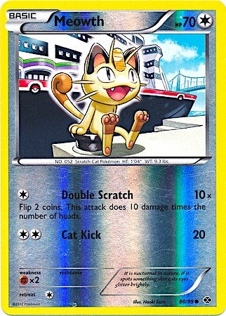 Meowth - 80/99 (Mirror Reverse Holo) (080/099) (Miscellaneous Cards & Products)