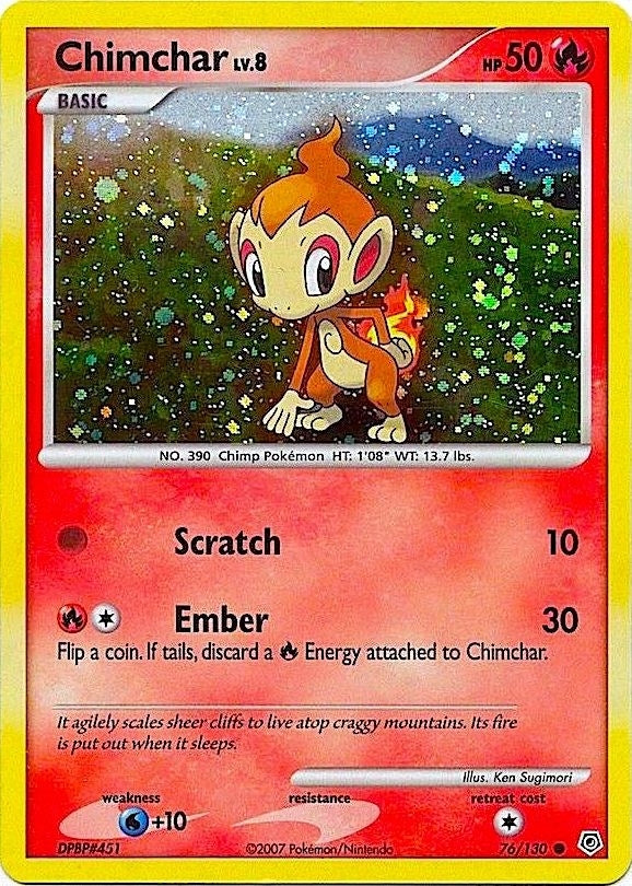 Chimchar - 76/130 (Cosmos Holo) (076/130) (Miscellaneous Cards & Products)