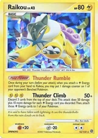 Image for Raikou - 16/132 (Cracked Ice Holo) (016/132) - Pokemon