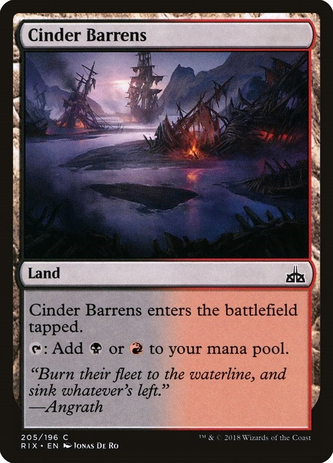 Image for Cinder Barrens (205) [Rivals of Ixalan]