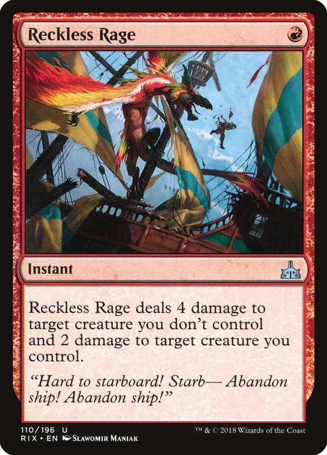 Image for Reckless Rage (110) [Rivals of Ixalan]