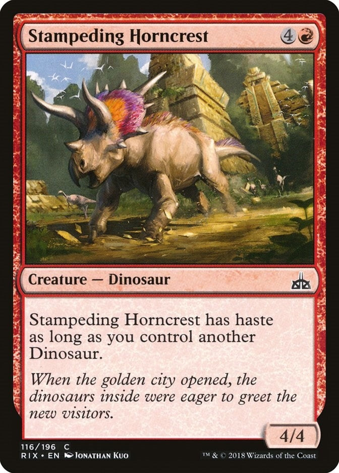 Image for Stampeding Horncrest (116) [Rivals of Ixalan]